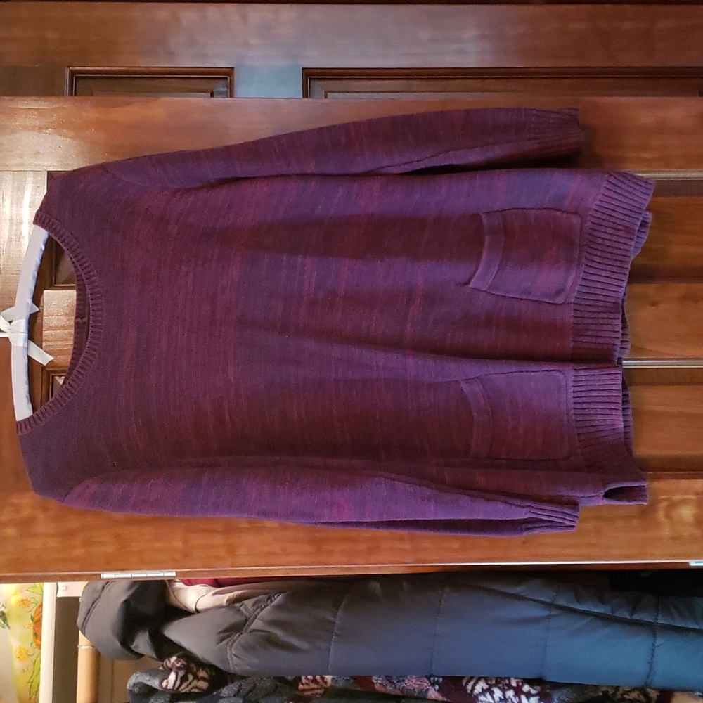 Jeanne Pierre L Purple/Pink Oversized Sweater with Pockets